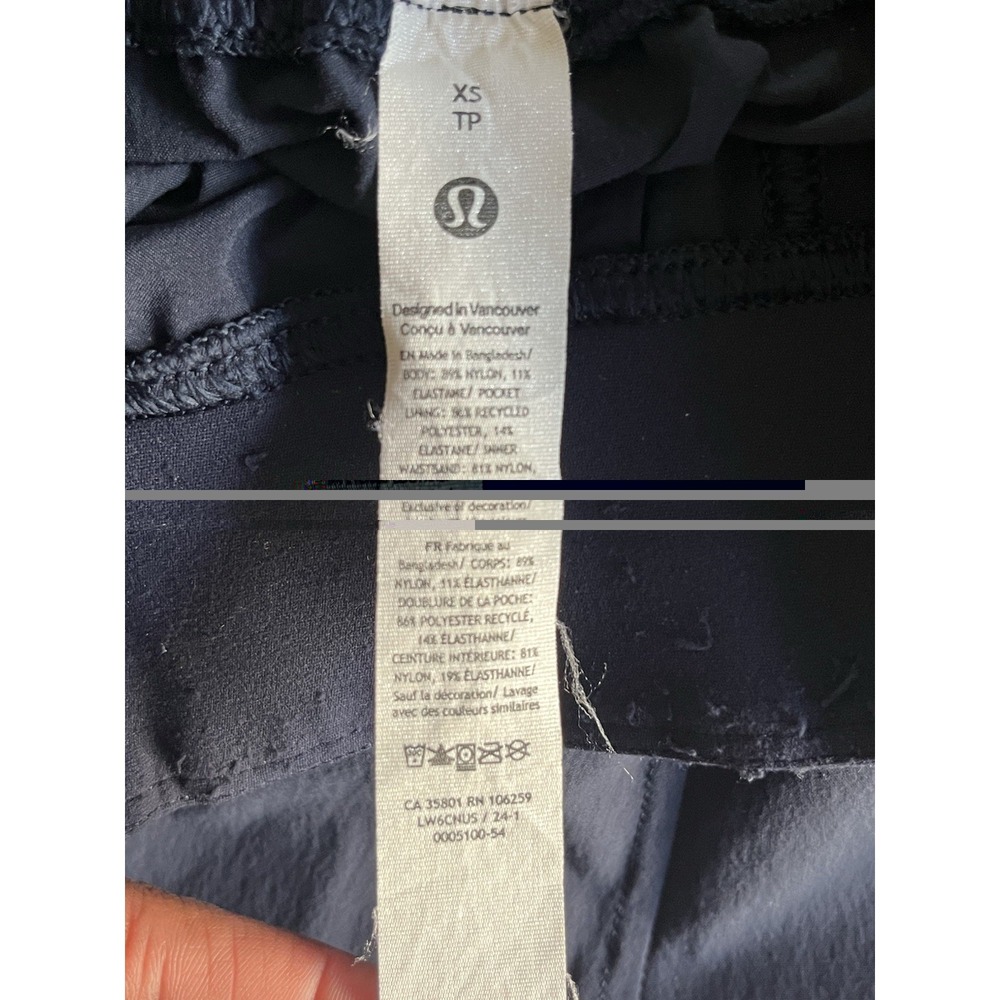 Lululemon Stretch Woven Wide-Leg Pants High-Rise Crop Blue 25.5" Length, Size XS - Picture 5 of 5